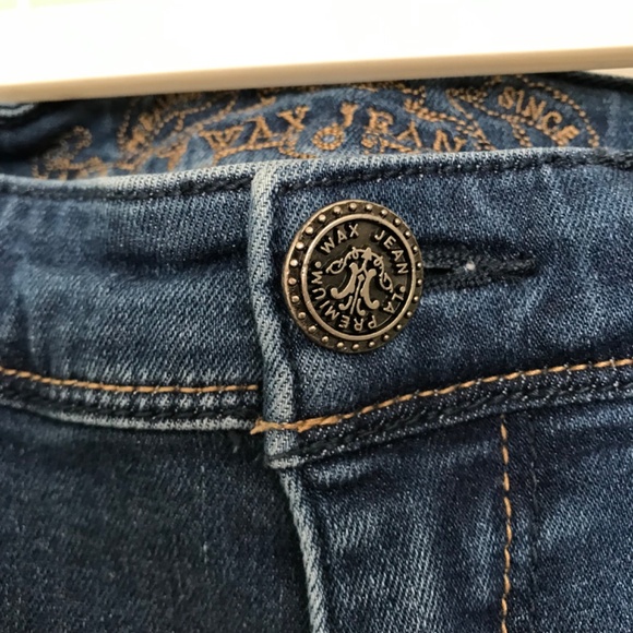 Y2K WAX JEAN Denim Jeans Skinny Ankle Size 6 Fit Deep Blue - Picture 6 of 12